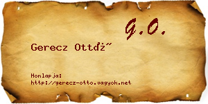 Gerecz Ottó névjegykártya