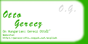 otto gerecz business card